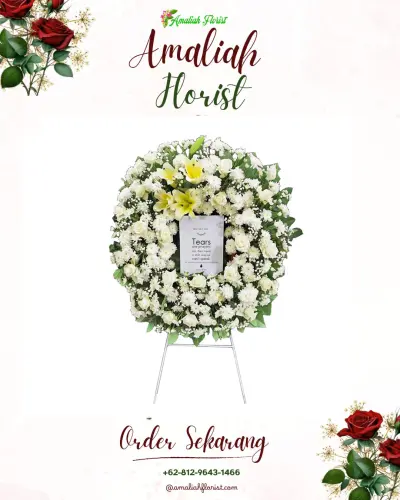 Krans Bunga Duka Cita di Tumpeng